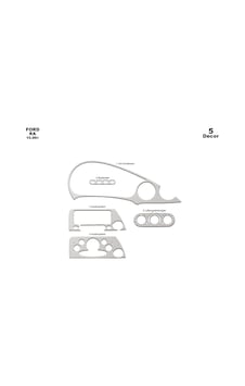 Ford Ka Torpido Kaplama 1996-2002 5 Parça Alüminyum Ford Ka Torpido Kaplama 1996-2002 5 Parça Alüminyum