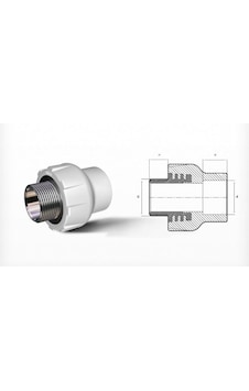 Fırat Pprc Dış Dişli Rakor 1 Adet 20Mm*½ Fırat Pprc Dış Dişli Rakor 1 Adet 20Mm*½