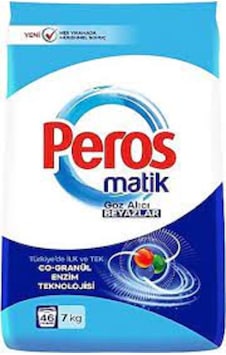 Peros Matik Toz Deterjan Göz Alıcı Beyazlar 7 Kg - 46 Yıkama Peros Matik Toz Deterjan Göz Alıcı Beyazlar 7 Kg - 46 Yıkama
