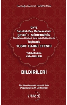 Ünye Sadullah Bey Medresesi'nin Şeyhü'l Müderrisin Gümüşhanevi Halifesi Ünye Nakşi T Şeyhi Taşlızade Yusuf Bahri Tasavvuf 28228036 Ünye Sadullah Bey Medresesi'nin Şeyhü'l Müderrisin Gümüşhanevi Halifesi Ünye Nakşi T Şeyhi Taşlızade Yusuf Bahri Tasavvuf 28228036