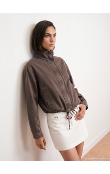 Dilvin 65391 %100 Pamuk Oversize Kot Ceket-kahve Dilvin 65391 %100 Pamuk Oversize Kot Ceket-kahve