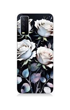 Vivo Y20 Uyumlu Beyaz Güller Sessizliği Desenli Silikon Kılıf Çok Renkli Vivo Y20 Uyumlu Beyaz Güller Sessizliği Desenli Silikon Kılıf Çok Renkli