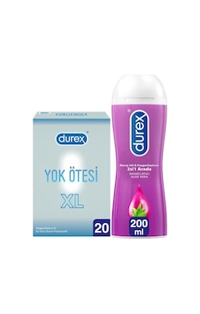 Durex Yok Ötesi XL İnce Prezervatif 20'li + Aloe Vera Kayganlaştırıcı Jel 200 ML Durex Yok Ötesi XL İnce Prezervatif 20'li + Aloe Vera Kayganlaştırıcı Jel 200 ML