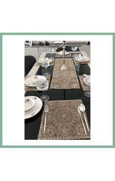 Bşkvirgo Fransız Dantelli Runner Ve Supla Takımı 1 Runner, 6 Supla Kapuçino Bsk2026 Bşkvirgo Fransız Dantelli Runner Ve Supla Takımı 1 Runner, 6 Supla Kapuçino Bsk2026