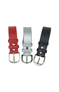 Çocuk Kemeri 3'lü Set Unisex Deri 8683255010653 Çok Renkli Çocuk Kemeri 3'lü Set Unisex Deri 8683255010653 Çok Renkli