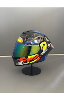 Ws-202 Güneş Vizörlü Çene Açılır Kask Siyah Vizörlü B1 Mavi/turuncu, Mavi