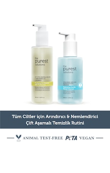 Tüm Cilt Tipleri İçin Arındırıcı&nemlendirici Çift Aşamalı Temizlik Rutini Tüm Cilt Tipleri İçin Arındırıcı&nemlendirici Çift Aşamalı Temizlik Rutini