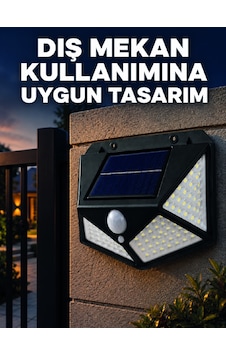 Güneş Enerjisi İle Şarj Olan Hareket Sensörlü 3 Modlu Led Dış Mekan Duvar Aydınlatması Çokrenkli