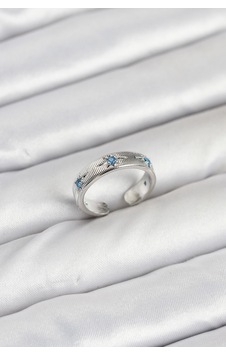 Pirinç Gümüş Renk Mavi Zirkon Taşlı Kutup Yıldızı Model Kadın Yüzük Gümüş Gümüş Pirinç Gümüş Renk Mavi Zirkon Taşlı Kutup Yıldızı Model Kadın Yüzük Gümüş Gümüş