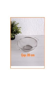 Paslanmaz Çelik Süzgeç, Kulplu Süzgeç 20 Cm