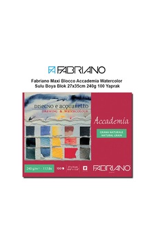 Fabriano Maxi Blocco Accademia Watercolor Sulu Boya Blok 27x35cm 240g 100 Yaprak Çok Renkli