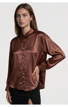 Hiccup Msn Kadın Polyester Likralı Tişört Kahverengi Hiccup Msn Kadın Polyester Likralı Tişört Kahverengi