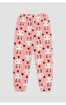 Markapia Kız Çocuk Tavşan Desenli Yumuşak Kadife Dokulu Pijama Altı Pembe Markapia Kız Çocuk Tavşan Desenli Yumuşak Kadife Dokulu Pijama Altı Pembe