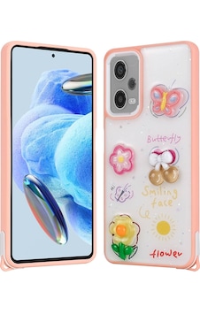 Xiaomi Redmi Note 12 Pro Plus 5g Kılıf Parlayan Simli Kabartma Figürlü Zore Cevze Kapak Pembe Xiaomi Redmi Note 12 Pro Plus 5g Kılıf Parlayan Simli Kabartma Figürlü Zore Cevze Kapak Pembe