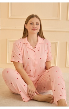 Lela Bayan Pijama Takımı 65750501 Somon Lela Bayan Pijama Takımı 65750501 Somon