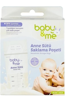 Baby&Me Süt Saklama  Poşeti 25 Adet