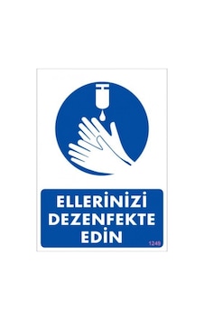 Pvc Levha Quot;Ellerinizi Dezenfekte Edinquot; 25x35 Cm Pvc Levha Quot;Ellerinizi Dezenfekte Edinquot; 25x35 Cm