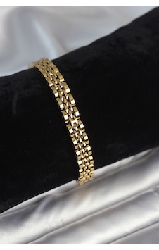 Gold Renk Jubilee Saat Kordonu Görünümlü Bileklik 7 Mm Kalınlık Çok Renkli 41521753 Gold Renk Jubilee Saat Kordonu Görünümlü Bileklik 7 Mm Kalınlık Çok Renkli 41521753