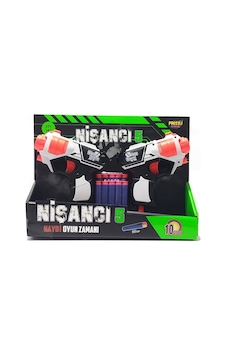 Nişancı 5 Dart Köpük Fırlatıcı Oyuncak Tabanca Fab-6060 Nişancı 5 Dart Köpük Fırlatıcı Oyuncak Tabanca Fab-6060