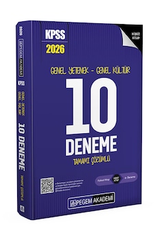 Pegem 2026 Kpss Genel Yetenek Genel Kültür Çözümlü 10 Deneme Pegem 2026 Kpss Genel Yetenek Genel Kültür Çözümlü 10 Deneme
