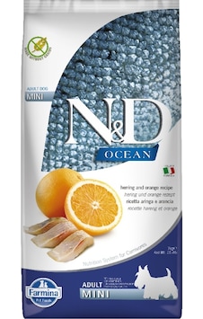 N&D Adult Mini Ocean Ringa Balıklı ve Portakallı Küçük Irk Yetişkin Köpek Maması 7 KG N&D Adult Mini Ocean Ringa Balıklı ve Portakallı Küçük Irk Yetişkin Köpek Maması 7 KG