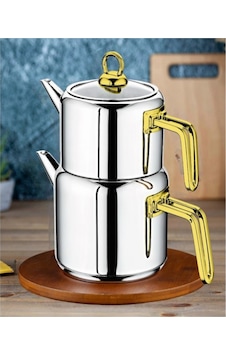 Sara Gold Maksi Boy 1148 Çaydanık 1,5l/2,15l Gümüş Sara Gold Maksi Boy 1148 Çaydanık 1,5l/2,15l Gümüş