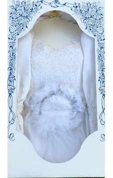 Claire Diamond Vintage Nakış İşlemeli Gelinlik Beyaz Claire Diamond Vintage Nakış İşlemeli Gelinlik Beyaz