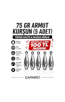 75 Gr Armut Dip Kurşunu 5 Adet Nazar Için Kurşun Kolay Eriyen Kurşun