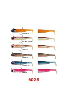 Seabor Lily Shad 11cm 60gr 2+1 Off Shore Silikon Yem Pink Uv Seabor Lily Shad 11cm 60gr 2+1 Off Shore Silikon Yem Pink Uv