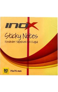 İnox 75X75 Yapışkanlı Not Kağıdı Fosforlu Turuncu 80 Yp. İnox 75X75 Yapışkanlı Not Kağıdı Fosforlu Turuncu 80 Yp.
