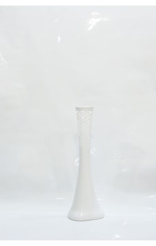60 Cm Uzun Beyaz Delikli Desenli Köşe Masa Dal Çiçek Vazosu 60 Cm Uzun Beyaz Delikli Desenli Köşe Masa Dal Çiçek Vazosu