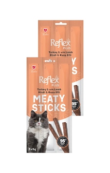 Meaty Sticks Hindi Ve Kuzu Etli Kedi Ödül Çubuğu 3x5gr İkili Paket Meaty Sticks Hindi Ve Kuzu Etli Kedi Ödül Çubuğu 3x5gr İkili Paket