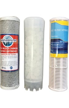 Su Arıtma Daire Giriş Karbon Silifoz Yıkanabilir 3lü Filtre Set Su Arıtma Daire Giriş Karbon Silifoz Yıkanabilir 3lü Filtre Set
