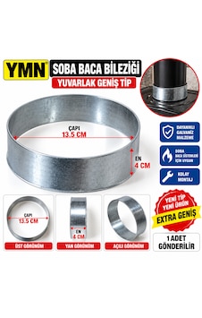 Soba Baca Bileziği Yuvarlak Eni :4 Cm Çapı 13.5 Cm Yeni Tip Yeni Ürün Extra Geniş 1 Adet Soba Baca Bileziği Yuvarlak Eni :4 Cm Çapı 13.5 Cm Yeni Tip Yeni Ürün Extra Geniş 1 Adet