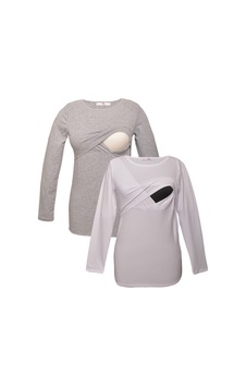 Luvmabelly Myrb2704 2708 Emzirme Tshirt Seti - Çok Renkli Luvmabelly Myrb2704 2708 Emzirme Tshirt Seti - Çok Renkli