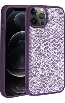 Apple Uyumlu iPhone 12 Pro Kılıf Parlak Taşlı Tasarım Zore Ston Kapak Apple Uyumlu iPhone 12 Pro Kılıf Parlak Taşlı Tasarım Zore Ston Kapak