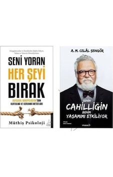 Seni Yoran Her Seyi Birak + Cahilligin Benim Yasamimi Etkiliyor 2li Set Seni Yoran Her Seyi Birak + Cahilligin Benim Yasamimi Etkiliyor 2li Set