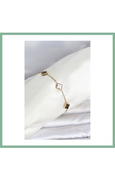 Bşkvirgo 316l Çelik Gold Renk Siyah Beyaz Baby Yonca Model Kadın Bileklik Bsk2026 Siyah - Beyaz Bşkvirgo 316l Çelik Gold Renk Siyah Beyaz Baby Yonca Model Kadın Bileklik Bsk2026 Siyah - Beyaz