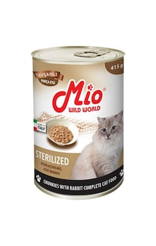 Mio Kısırlaştırılmış Sterilize Parça Tavşan Etli Konserve Yetişkin Kedi Maması 415 G Mio Kısırlaştırılmış Sterilize Parça Tavşan Etli Konserve Yetişkin Kedi Maması 415 G