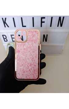 Apple Uyumlu iPhone 13 / 14 Mazaik Kılıf Modeli Pembe Apple Uyumlu iPhone 13 / 14 Mazaik Kılıf Modeli Pembe