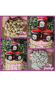 Bal Ve Bakliyat Paket 1 Net 8 Kg Çam, Çiçek Balı,kuru Fasulye Ve Nohut Bal Ve Bakliyat Paket 1 Net 8 Kg Çam, Çiçek Balı,kuru Fasulye Ve Nohut