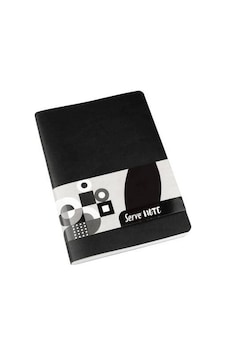 Serve Note 15x21cm 120yp Çizgili Defter Siyah Serve Note 15x21cm 120yp Çizgili Defter Siyah