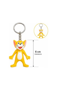 Sevimli Sarı Kedi Figürlü Anahtarlık 6 Cm
