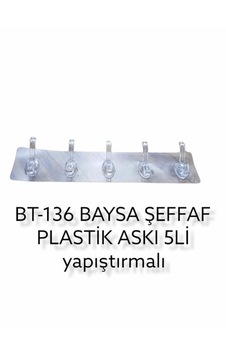 Baysa Plastik Askı 5'li - Şeffaf