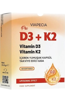 Viapecia Pro D3 + K2 60 Kapsül Viapecia Pro D3 + K2 60 Kapsül