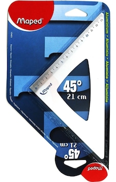 Maped Alüminyum Gönye Hipotenüs 21 CM 45 Derece Maped Alüminyum Gönye Hipotenüs 21 CM 45 Derece