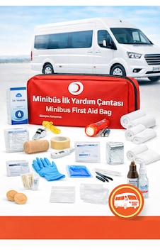 Minibüs Dolmuş İlk Yardım Çantası Tüvtürk Muayene Uyumlu Trafik Yönetmeliğine Uygun 35 Parça