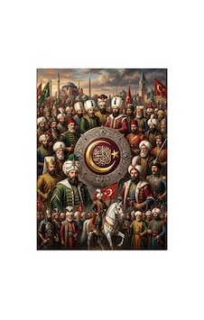 Osmanlı Padişahları Ve Yeniçeriler Tablosu Dekoratif Kanvas - Mdf Ahşap Tablo Osmanlı Padişahları Ve Yeniçeriler Tablosu Dekoratif Kanvas - Mdf Ahşap Tablo
