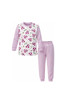 Kız Çocuk Pamuklu Desenli Pijama Takımı 6068-11 Lila Lila Kız Çocuk Pamuklu Desenli Pijama Takımı 6068-11 Lila Lila