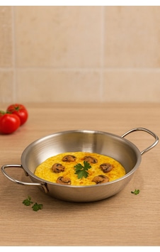 Gülsan Jasmin Serisi 18 Cm Çelik Sahan 18/10 Paslanmaz Çelik, Parlak Yüzey Vizon